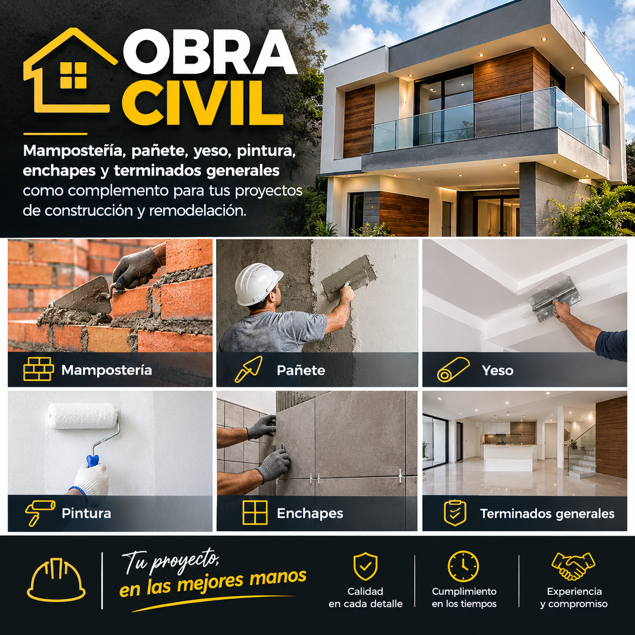 Trabajos en aluminio y obra civil - Vidrios Vimaca